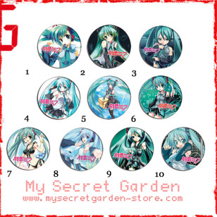 Vocaloid Miku Hatsune 初音ミク Anime Pinback Button Badge Set 1a or 1b( or Hair Ties / 4.4 cm Badge / Magnet / Keychain Set )
